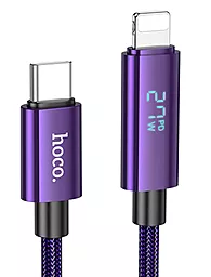 Кабель USB PD Hoco U125 Benefit 27w 3a 1.2m USB Type-C - Lightning cable purple