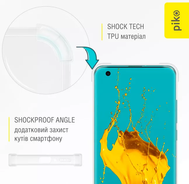 Чехол  Piko Shockproof для Xiaomi Mi 10 Pro Transparent - фото 3