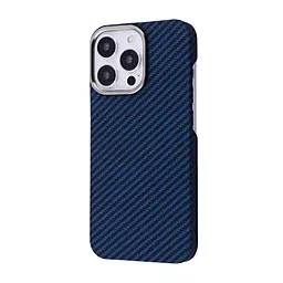 Чехол Wave Premium Carbon Slim with MagSafe для Apple iPhone 13 Pro Blue