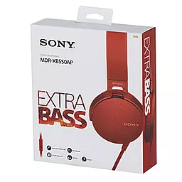 Навушники Sony MDR-XB550AP Red - мініатюра 4