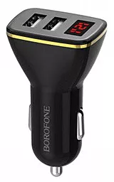Автомобильное зарядное устройство Borofone BZ11 Speed map 2.1a 2xUSB-A ports car charger black - фото Автомобильное зарядное устройство Borofone BZ11 Speed map 2.1a 2xUSB-A ports car charger black