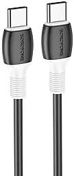 Кабель Borofone BX84 Rise USB Type-C - Type-C 60w 3a 1м PD cable Black - фото Кабель Borofone BX84 Rise USB Type-C - Type-C 60w 3a 1м PD cable Black