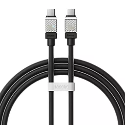 Кабель Baseus CoolPlay Series USB Type-C - Type-C 100w 5a 1м PD cable Black (CAKW000201) - фото Кабель Baseus CoolPlay Series USB Type-C - Type-C 100w 5a 1м PD cable Black (CAKW000201)