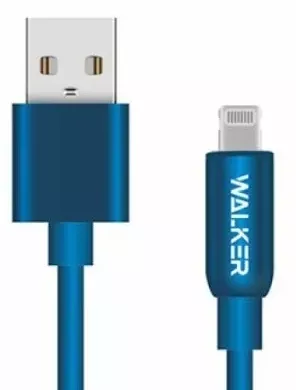 Кабель Walker C725 USB-A - Lightning 12w 2.4a 1м cable Blue - фото 1