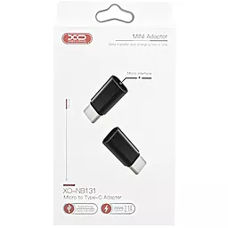 Адаптер-переходник XO NB131 M-F Type-C - micro USB Black - миниатюра 3 Адаптер-переходник XO NB131 M-F Type-C - micro USB Black - миниатюра 3