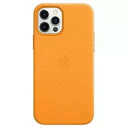 Чехол Apple Leather Case with MagSafe for iPhone 12 Pro Max California Poppy