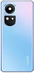 Задняя крышка корпуса Oppo Reno 10 со стеклом камеры, Original Ice Blue - фото Задняя крышка корпуса Oppo Reno 10 со стеклом камеры, Original Ice Blue