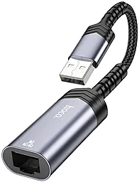 Сетевая карта Hoco UA26 USB2.0 - RJ45 100Mbps 0.12м серая