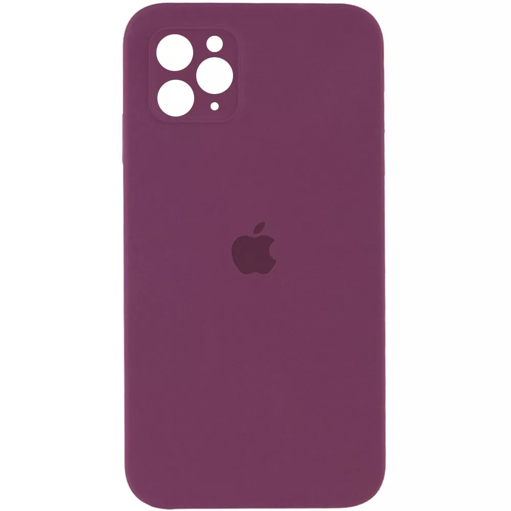 Чехол Silicone Case Full Camera Square для Apple iPhone 11 Pro Maroon - фото 1