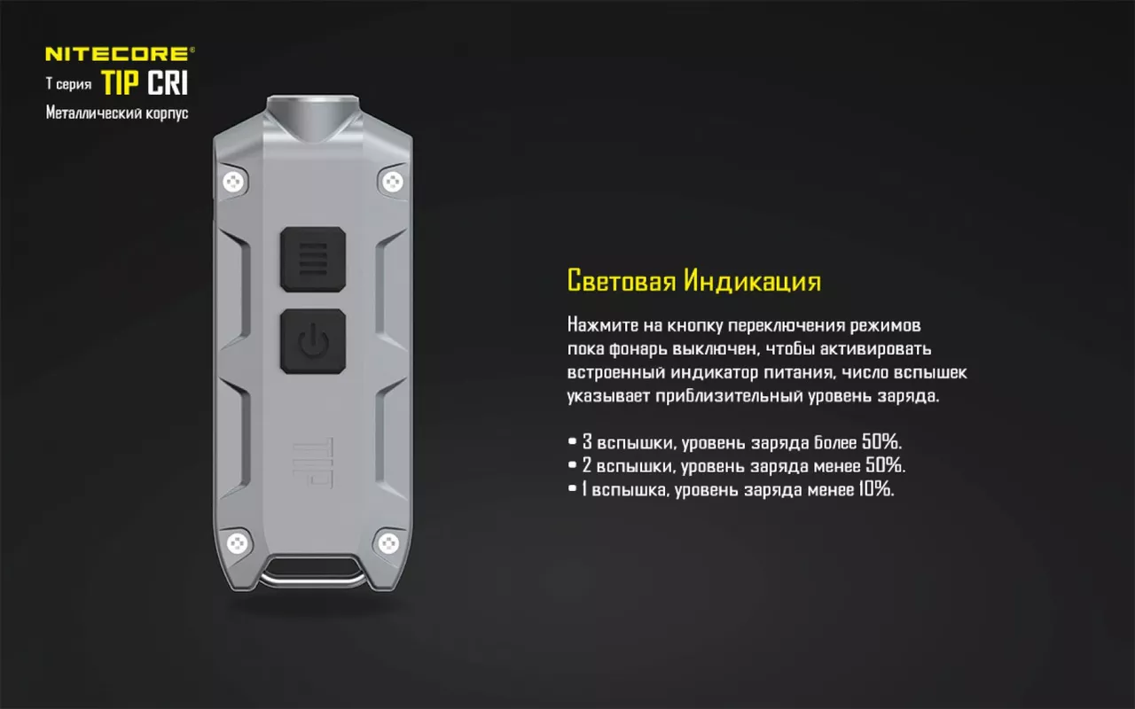 Фонарик Nitecore TIP (Cree XP-G2) Черный - фото 18