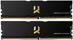 Оперативная память GooDRam 16GB (2x8GB) DDR4 3600MHz Iridium Pro Black (IRP-3600D4V64L17S/16GDC)