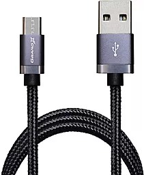 USB Кабель Grand-X 3A micro USB Cable Black (FM-07)