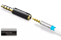 Аудіо перехідник Vention micro Jack 2.5 mm - mini Jack 3.5 mm M/F black (BFBB0) - мініатюра 5
