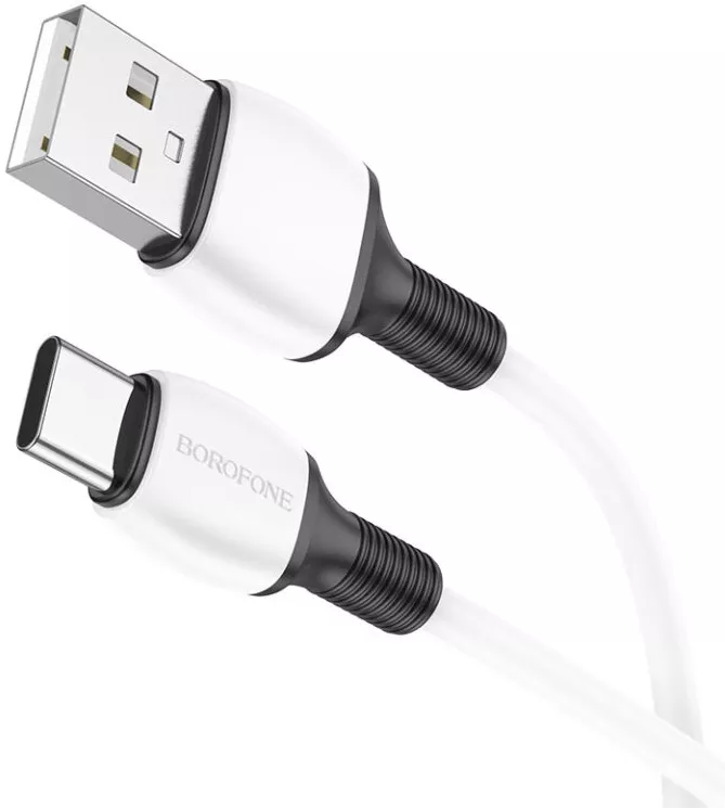 Кабель Borofone BX84 Rise USB-A - Type-C 15w 3a 1м cable White - фото 2