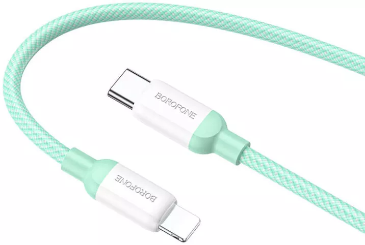 Кабель Borofone BX68 USB Type-C - Lightning 20w 3a 2м PD сable Green - фото 3
