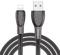 Кабель Hoco U52 Bright For USB-A - Lightning 12w 2.4a 1.2м cable Black - фото Кабель Hoco U52 Bright For USB-A - Lightning 12w 2.4a 1.2м cable Black