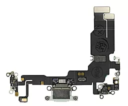 Нижний шлейф Apple iPhone 15 c разъемом зарядки, с микрофоном Green