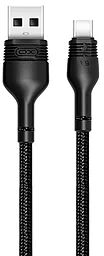 Кабель XO NB55 USB-A - Type-C 25w 5a 1м cable Black - фото Кабель XO NB55 USB-A - Type-C 25w 5a 1м cable Black
