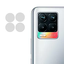 Гибкое защитное стекло 0.18mm на камеру (тех.пак) для Realme 8, Realme 8 Pro / Прозрачный
