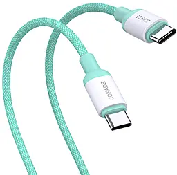 Кабель Jokade JA014 USB Type-C - Type-C 100w 5a 1м PD cable Green - фото Кабель Jokade JA014 USB Type-C - Type-C 100w 5a 1м PD cable Green