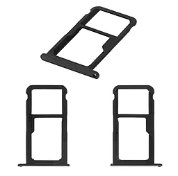 Слот (лоток) SIM-карти Huawei P8 Lite (2017) Black - фото Слот (лоток) SIM-карти Huawei P8 Lite (2017) Black