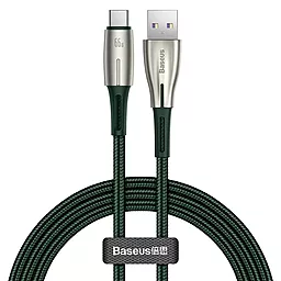 USB Кабель Baseus Water Drop-Shaped Lamp 60w 3a USB Type-C cable green (CATSD-M06)