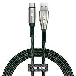 Кабель Baseus Water Drop-Shaped Lamp USB-A - Type-C 66w 6a 1м Huawei SCP cable Green (CATSD-M06) - фото Кабель Baseus Water Drop-Shaped Lamp USB-A - Type-C 66w 6a 1м Huawei SCP cable Green (CATSD-M06)