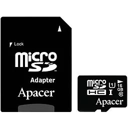 Карта пам'яті Apacer microSDHC 16GB Class 10 UHS-I U1 + SD-адаптер (AP16GMCSH10U1-R)