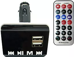 Автомобільний зарядний пристрій з FM трансмітером EasyLife KBZ-860 1a 2xUSB-A ports car charger black