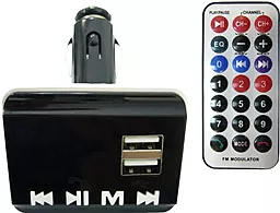 FM-трансмітер EasyLife KBZ-860 1a 2xUSB-A ports car charger black