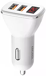 Автомобильное зарядное устройство iKaku 14w 2xUSB-A ports car charger white (KSC-527) - фото Автомобильное зарядное устройство iKaku 14w 2xUSB-A ports car charger white (KSC-527)