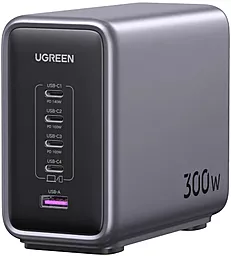 Мережевий зарядний пристрій Ugreen CD333 Nexode 300w GaN PD 4xUSB-C/USB-A ports fast charger black (90903B)