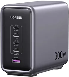 Сетевое зарядное устройство Ugreen CD333 Nexode 300w GaN PD 4xUSB-C/USB-A ports fast charger black (90903B) - фото Сетевое зарядное устройство Ugreen CD333 Nexode 300w GaN PD 4xUSB-C/USB-A ports fast charger black (90903B)