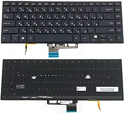 Клавиатура для ноутбука Asus UX580 series с подсветкой клавиш без рамки Black
