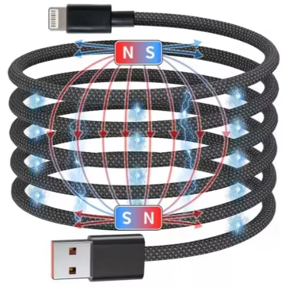 Кабель EasyLife SN3 12w USB-A - Lightning 12w 2.4a 1м cable Gray - фото 1