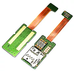 Шлейф Nokia E65 c коннектором SIM-карты и карты памяти Original - фото Шлейф Nokia E65 c коннектором SIM-карты и карты памяти Original