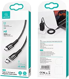 Кабель USB PD Usams US-SJ466 U58 100W 5A 1.5M USB Type-C to Type-C Magnetic Cable Black - миниатюра 6