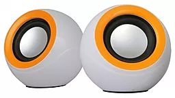 Колонки акустические OMEGA OG-116B White/Orange (OG116BWO) - фото Колонки акустические OMEGA OG-116B White/Orange (OG116BWO)