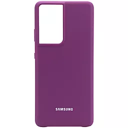 Чехол Epik Silicone Cover Full Protective (AA) Samsung G998 Galaxy S21 Ultra Grape