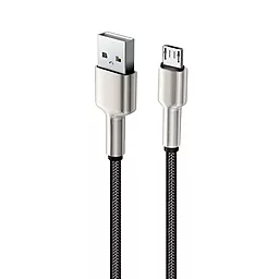 Кабель USB ColorWay Head Metal 2.4A micro USB Cable Black (CW-CBUM046-BK)