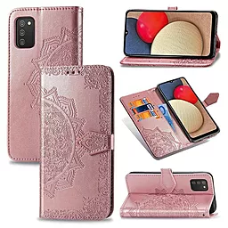 Кожаный чехол (книжка) Art Case с визитницей для Samsung Galaxy A02s / Розовый - миниатюра 2