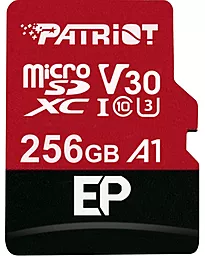 Карта памяти Patriot microSDXC 256GB EP Series Class 10 UHS-I U3 V30 A1 + SD-адаптер (PEF256GEP31MCX) - миниатюра 2