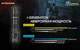 Фонарик аккумуляторный Nitecore P20i (6-1119_i) (1x21700, 2xCR123) - миниатюра 7 Фонарик аккумуляторный Nitecore P20i (6-1119_i) (1x21700, 2xCR123) - миниатюра 7