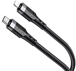 Кабель Borofone BU35 USB Type-C - Lightning 20w 3a 1.2м PD сable Black - фото Кабель Borofone BU35 USB Type-C - Lightning 20w 3a 1.2м PD сable Black