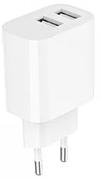 Сетевое зарядное устройство Gembird 2.4a 2xUSB-A ports charger white (TA-UC-2A12-01) - фото Сетевое зарядное устройство Gembird 2.4a 2xUSB-A ports charger white (TA-UC-2A12-01)
