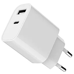 Сетевое зарядное устройство Gembird 2.4a USB-C/USB-A ports charger white (TA-UC-2AC12-01) - фото Сетевое зарядное устройство Gembird 2.4a USB-C/USB-A ports charger white (TA-UC-2AC12-01)