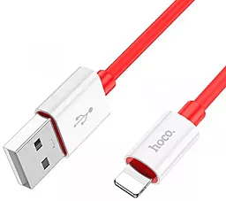 Кабель Hoco X87 Magic Silicone USB-A - Lightning 12w 2.4a 1м cable Red - мініатюра 2