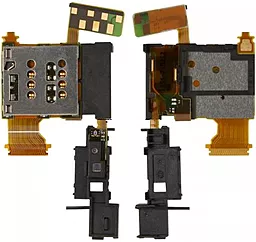 Шлейф Sony Xperia Ion LT28i в комплекте держатель SIM карты Original
