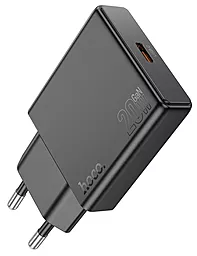 Сетевое зарядное устройство Hoco N37 20w PD USB-C fast charger black - фото Сетевое зарядное устройство Hoco N37 20w PD USB-C fast charger black