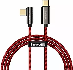 PD USB Кабель Baseus Legend Series 2M 100W Elbow Fast Charging Data USB Type-C - Type-C Cable Red (CACS000709)